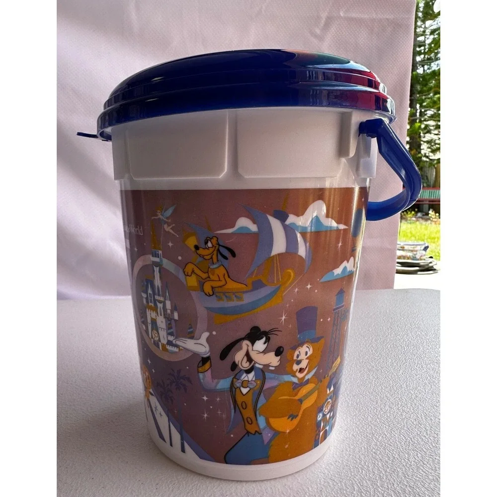 Walt Disney World Parks 50th Anniversary Popcorn Bucket Mickey Minnie Mouse Lid